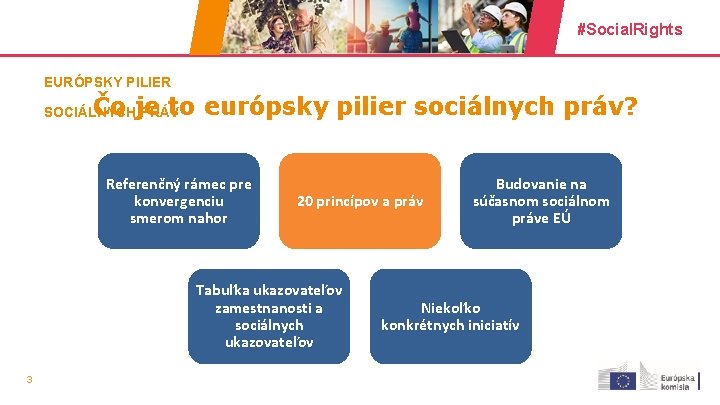 #Social. Rights EURÓPSKY PILIER Čo je to európsky pilier sociálnych práv? SOCIÁLNYCH PRÁV Referenčný