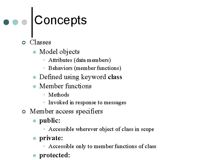 Structure and Class Outline Structure l l l