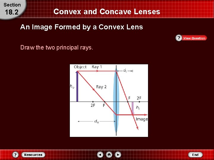 Section 18. 2 Convex and Concave Lenses An Image Formed by a Convex Lens