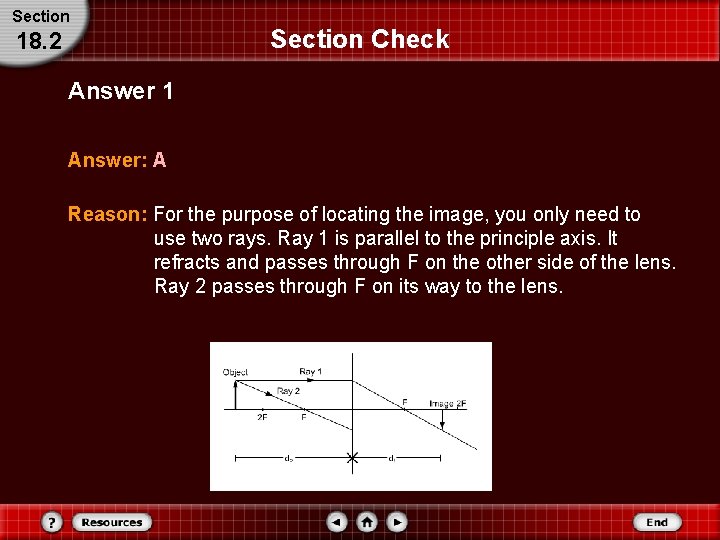 Section 18. 2 Section Check Answer 1 Answer: A Reason: For the purpose of