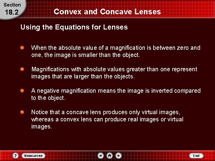 Section 18. 2 Convex and Concave Lenses Using the Equations for Lenses When the