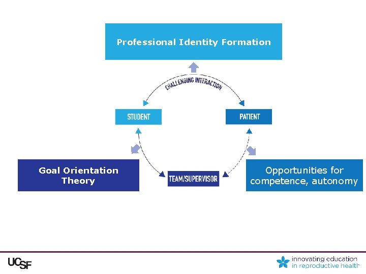 Professional Identity Formation Goal Orientation Theory Opportunities for competence, autonomy 