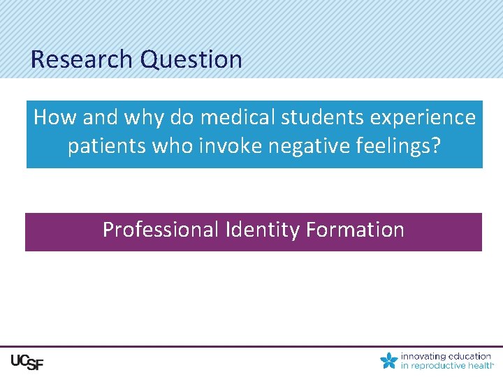 Research Question How and why do medical students experience patients who invoke negative feelings?