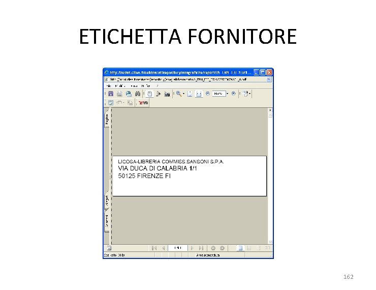 ETICHETTA FORNITORE 162 