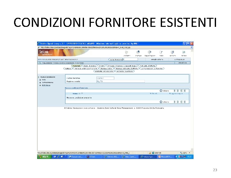 CONDIZIONI FORNITORE ESISTENTI 23 