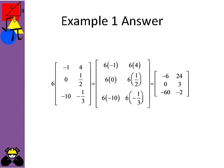 Example 1 Answer 