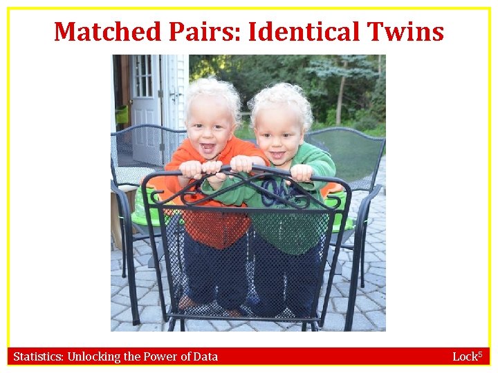 Matched Pairs: Identical Twins Statistics: Unlocking the Power of Data Lock 5 