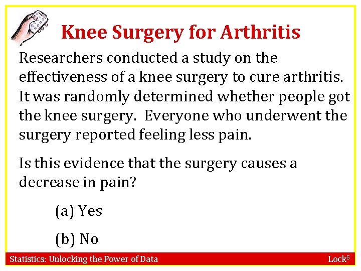 Knee Surgery for Arthritis Researchers conducted a study on the effectiveness of a knee