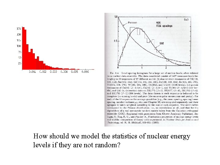 How should we model the statistics of nuclear energy levels if they are not