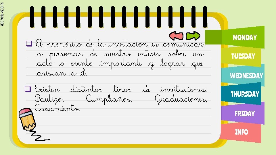 SLIDESMANIA. COM q El _propósito _de _la _invitación _es _comunicar _a _personas _de _nuestro