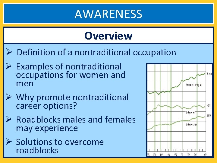 AWARENESS Overview Ø Definition of a nontraditional occupation Ø Examples of nontraditional occupations for