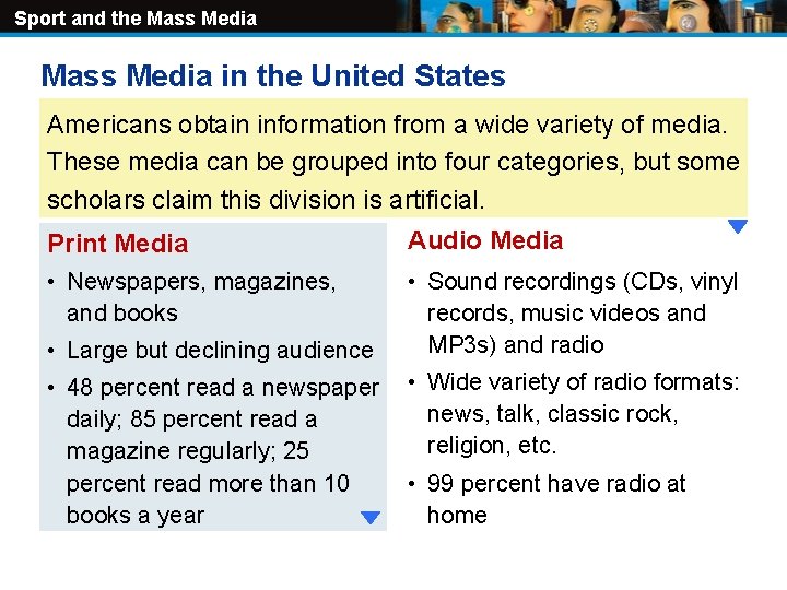 Sport and the Mass Media in the United States Americans obtain information from a