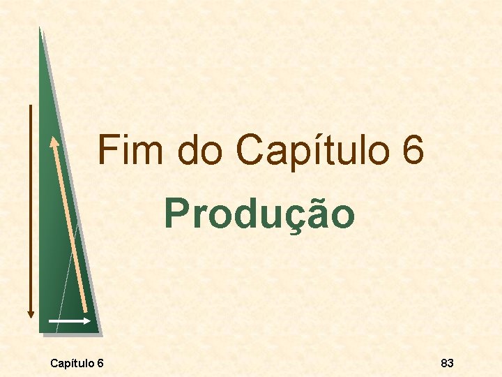 Fim do Capítulo 6 Produção Capítulo 6 83 