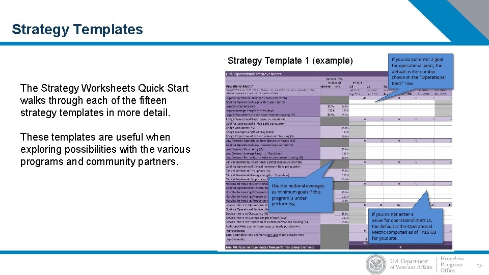 Strategy Templates Strategy Template 1 (example) The Strategy Worksheets Quick Start walks through each