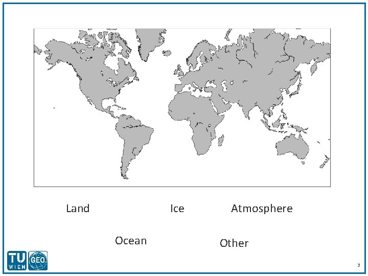 Land Ice Ocean Atmosphere Other 3 