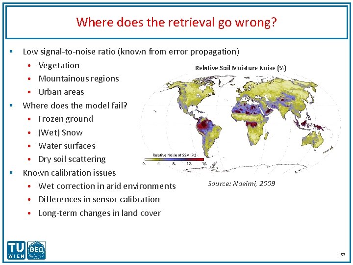 Where does the retrieval go wrong? § § § Low signal-to-noise ratio (known from