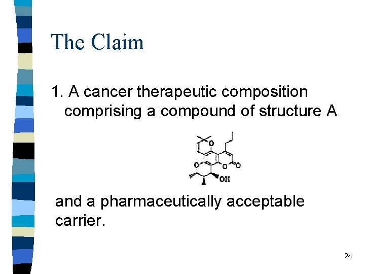 The Claim 1. A cancer therapeutic composition comprising a compound of structure A and