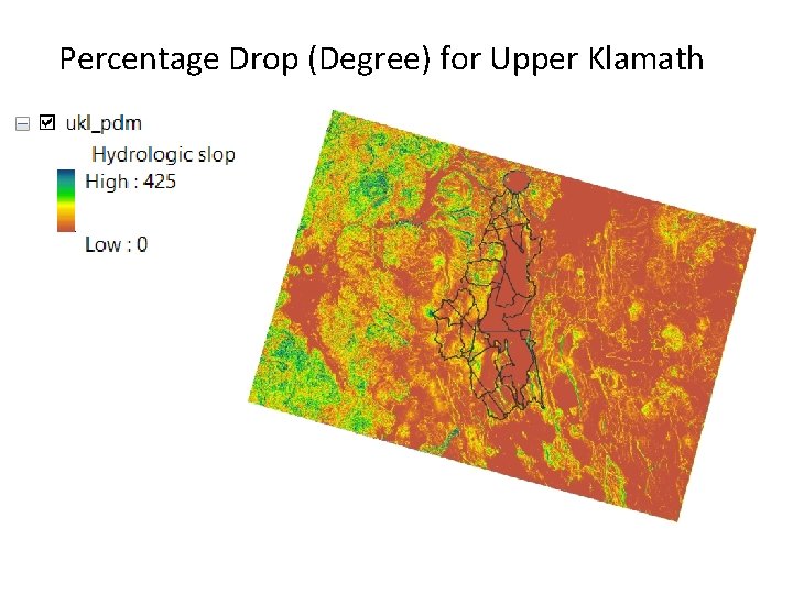 Percentage Drop (Degree) for Upper Klamath 