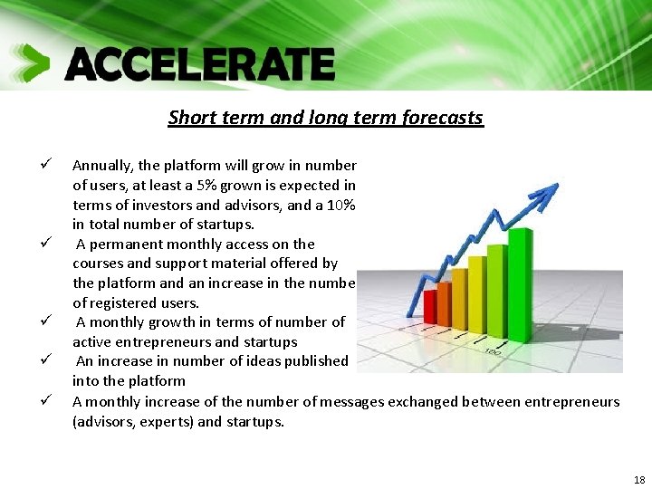 Short term and long term forecasts ü ü ü Annually, the platform will grow Short term and long term forecasts ü ü ü Annually, the platform will grow