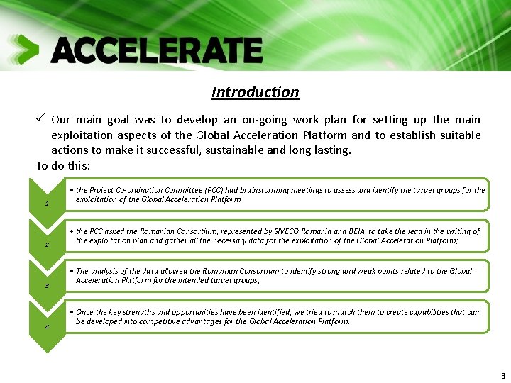 Introduction ü Our main goal was to develop an on-going work plan for setting Introduction ü Our main goal was to develop an on-going work plan for setting