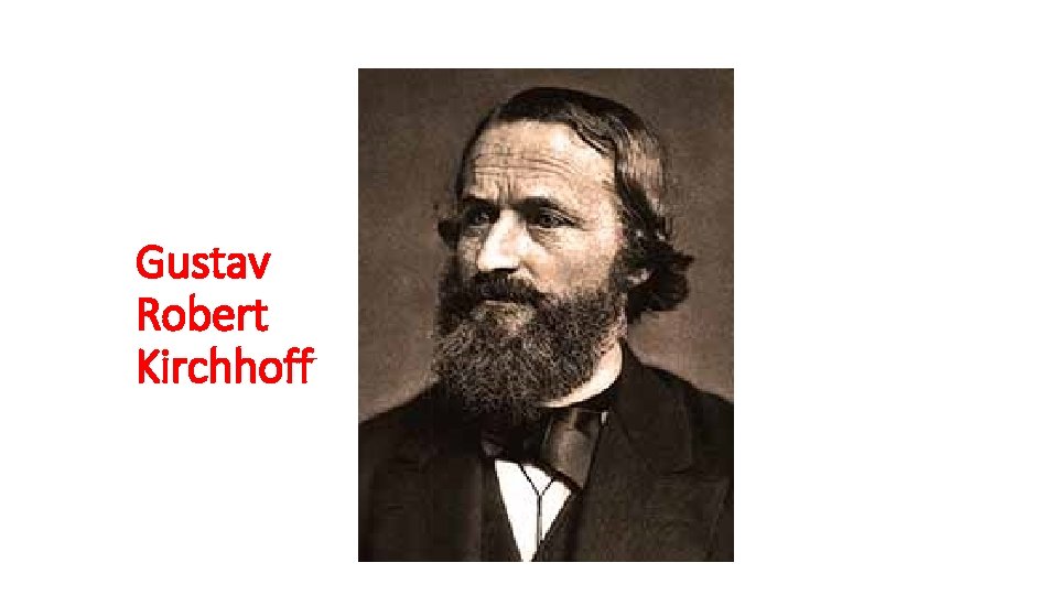 Gustav Robert Kirchhoff Gustav Robert Kirchhoff