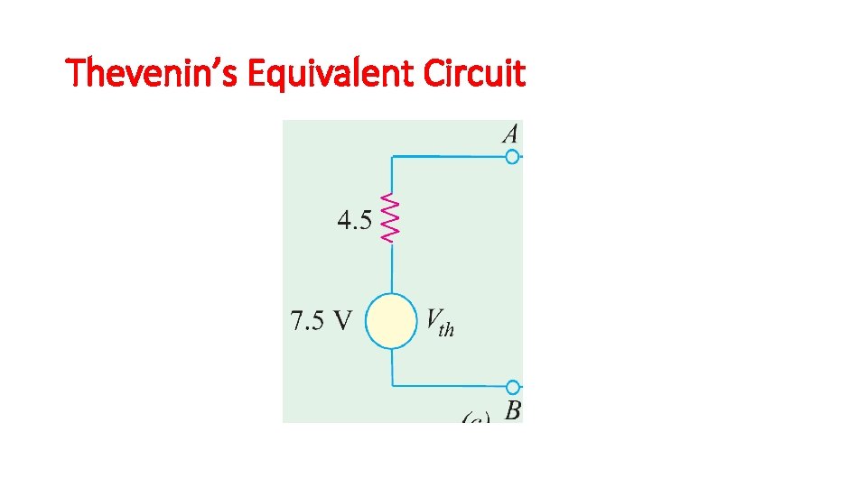 Thevenin’s Equivalent Circuit Thevenin’s Equivalent Circuit