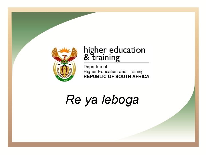 Re ya leboga 