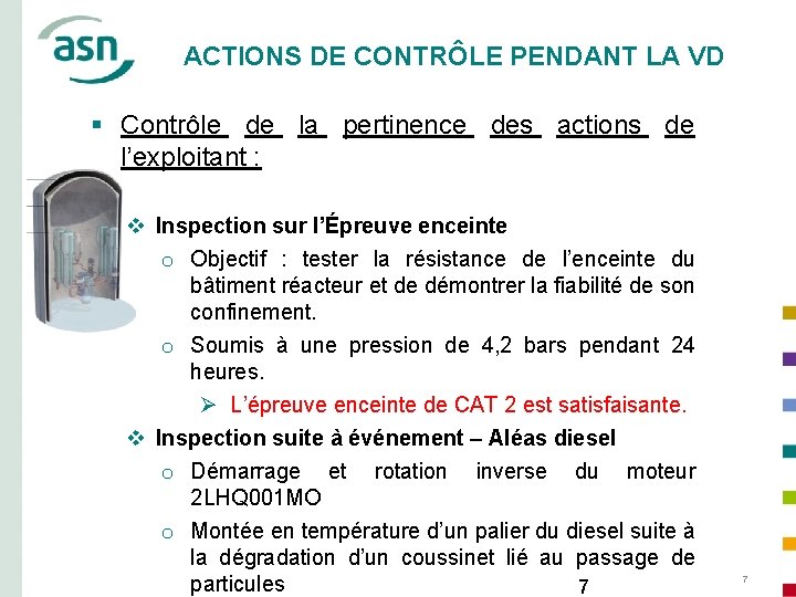 ACTIONS DE CONTRÔLE PENDANT LA VD § Contrôle de la pertinence des actions de