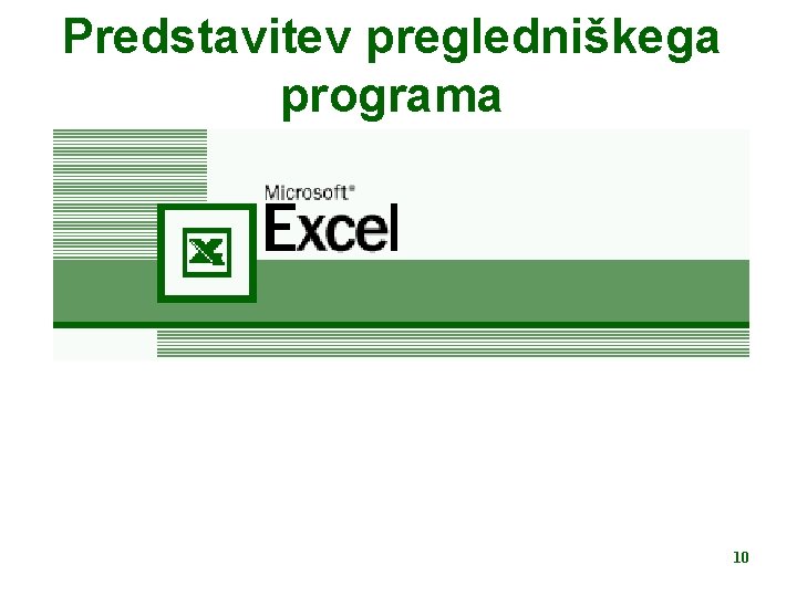 Predstavitev pregledniškega programa 10 