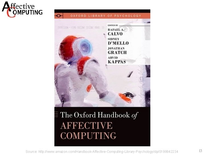 Source: http: //www. amazon. com/Handbook-Affective-Computing-Library-Psychology/dp/0199942234 13 