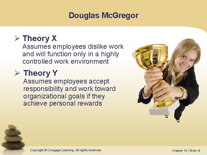 Douglas Mc. Gregor Ø Theory X Assumes employees dislike work and will function only Douglas Mc. Gregor Ø Theory X Assumes employees dislike work and will function only