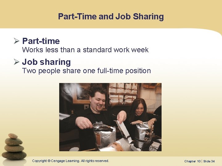 Part-Time and Job Sharing Ø Part-time Works less than a standard work week Ø Part-Time and Job Sharing Ø Part-time Works less than a standard work week Ø