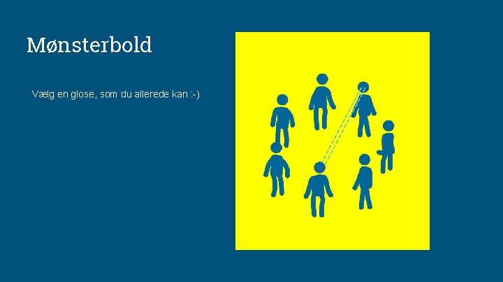 Mønsterbold Vælg en glose, som du allerede kan : -) 