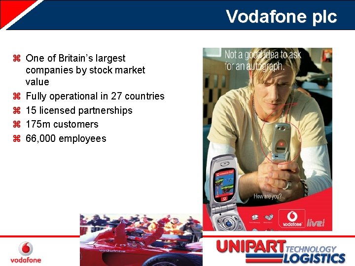 Vodafone plc z One of Britain’s largest companies by stock market value z Fully
