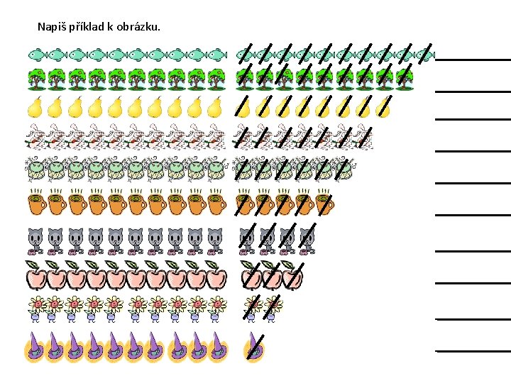Napiš příklad k obrázku. 