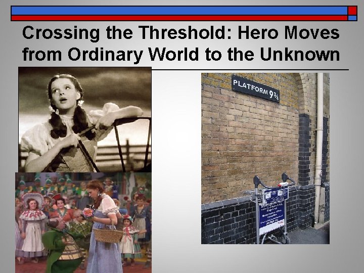Crossing the Threshold: Hero Moves from Ordinary World to the Unknown Alice 