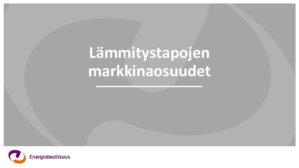 Lämmitystapojen markkinaosuudet 