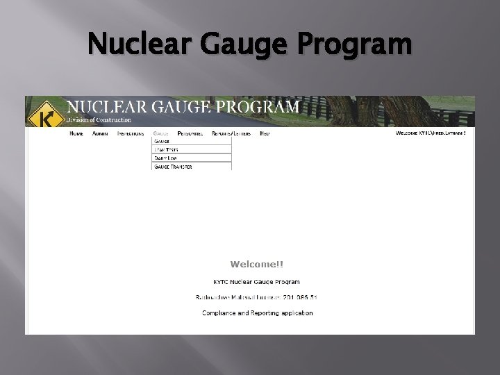 Nuclear Gauge Program 