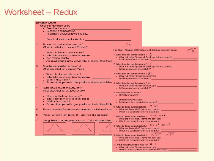 Worksheet – Redux 