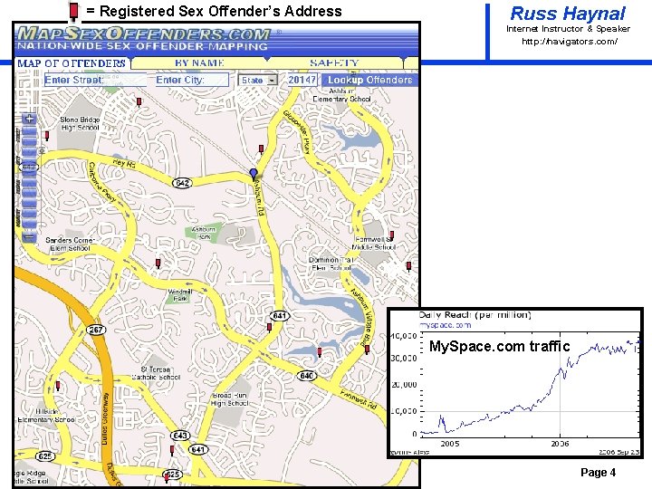 = Registered Sex Offender’s Address Russ Haynal Internet Instructor & Speaker http: / /navigators.