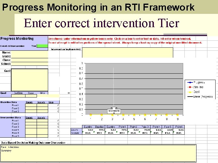 Progress Monitoring in an RTI Framework Enter correct intervention Tier Progress Monitoring in an RTI Framework Enter correct intervention Tier
