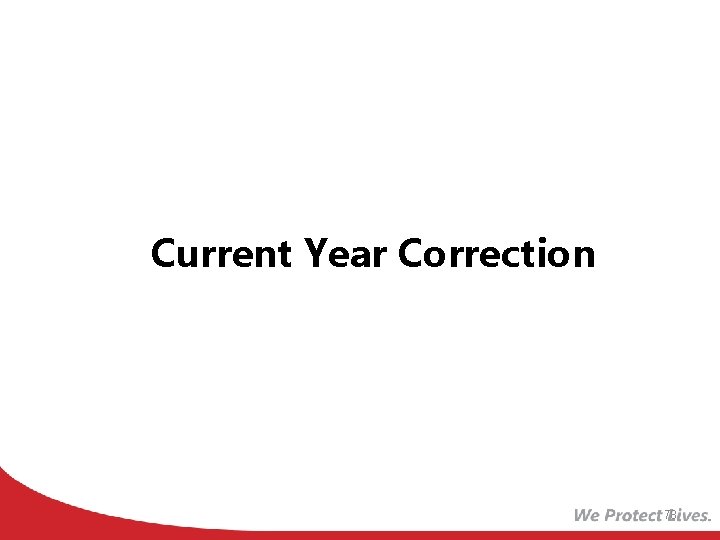 Current Year Correction 78 