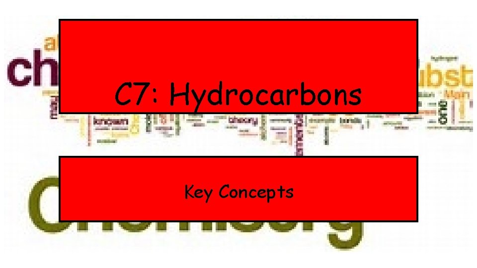 C 7: Hydrocarbons Key Concepts 