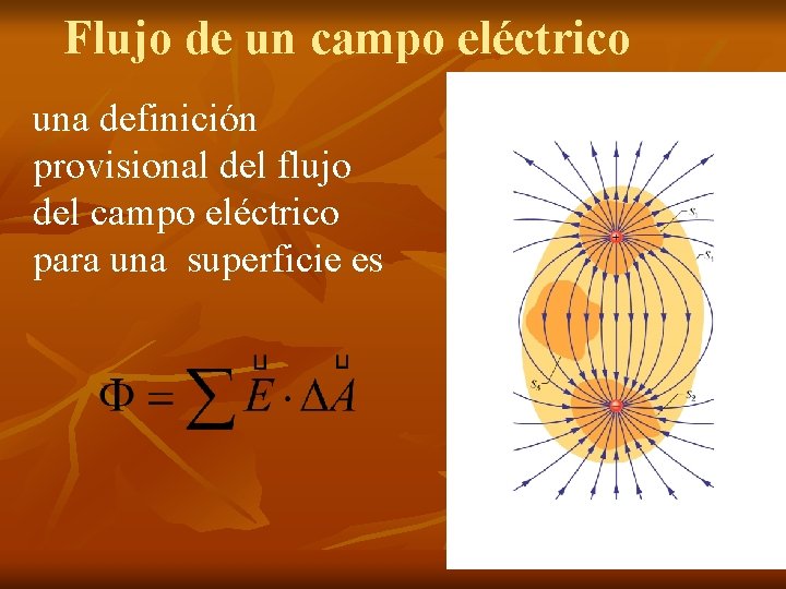 Flujo de un campo eléctrico una definición provisional del flujo del campo eléctrico para