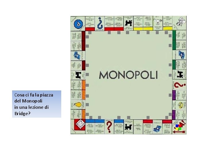 Cosa ci fa la piazza del Monopoli in una lezione di Bridge? 
