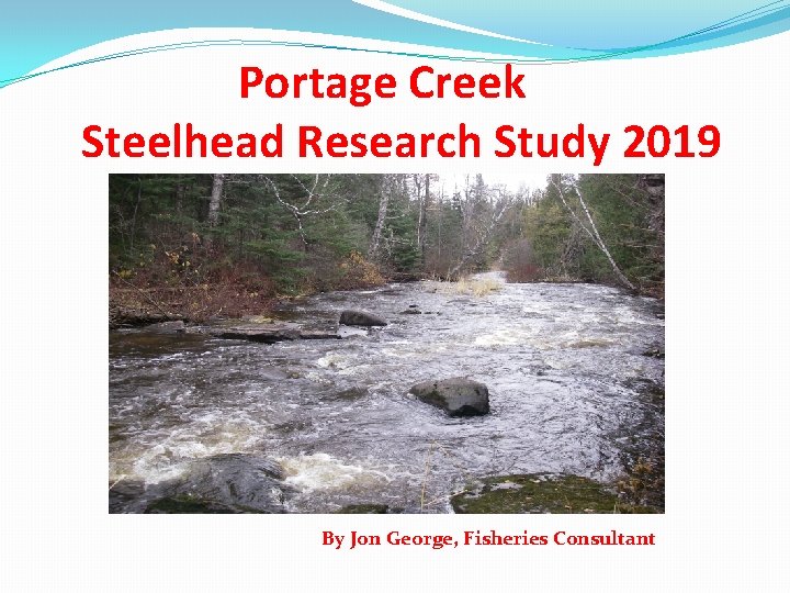  Portage Creek Steelhead Research Study 2019 By Jon George, Fisheries Consultant 