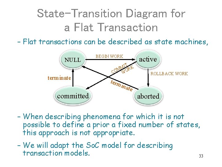 State-Transition Diagram for a Flat Transaction – Flat transactions can be described as state