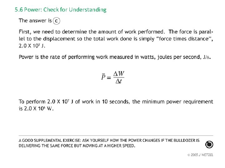 5. 6 Power: Check for Understanding 