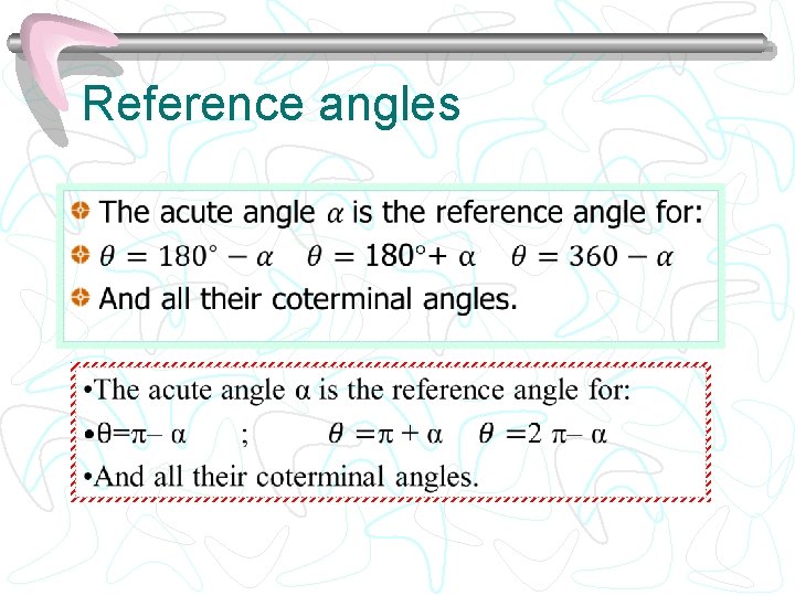 Reference angles • 