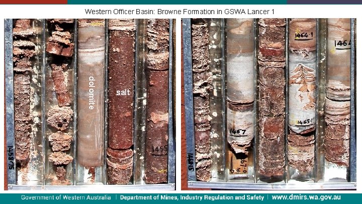 Western Officer Basin: Browne Formation in GSWA Lancer 1 Centralian Superbasin dolomite salt 